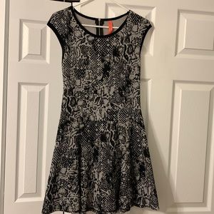 black and grey textured dress
